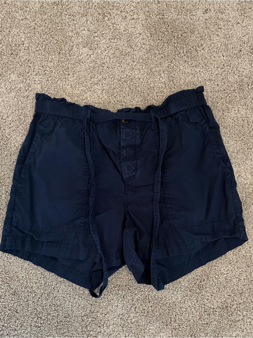 Lou & Grey Navy Elastic Waist Shorts